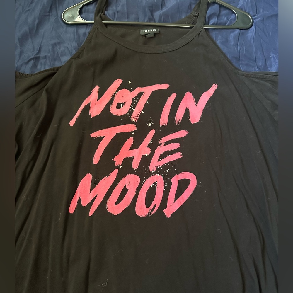 Women’s Torrid Cold Shoulder “not in the mood” Top size 3